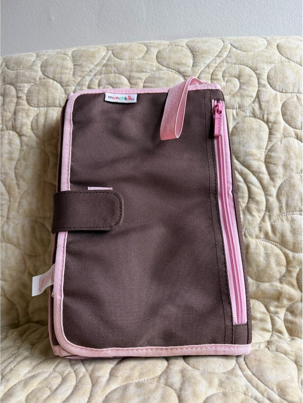 Munchkin Designer Diaper Change Kit - Pink & Brown Striped